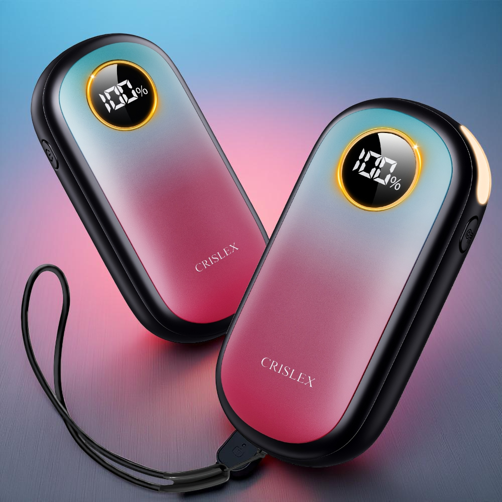 Warmisa | Handwärmer mit Akku im Doppelpack aus Aluminium, USB-Ladung