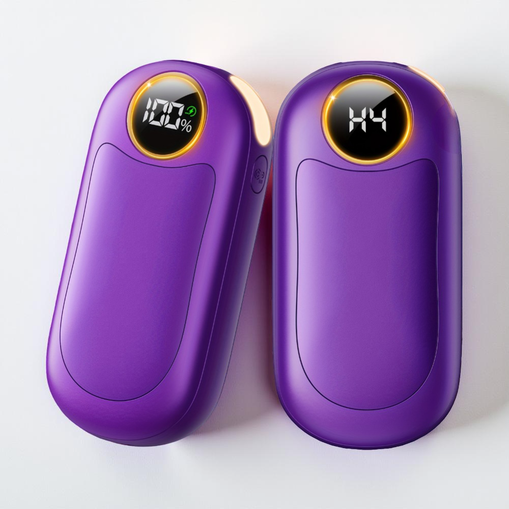 Warmisa | Handwärmer mit Akku im Doppelpack aus Aluminium, USB-Ladung