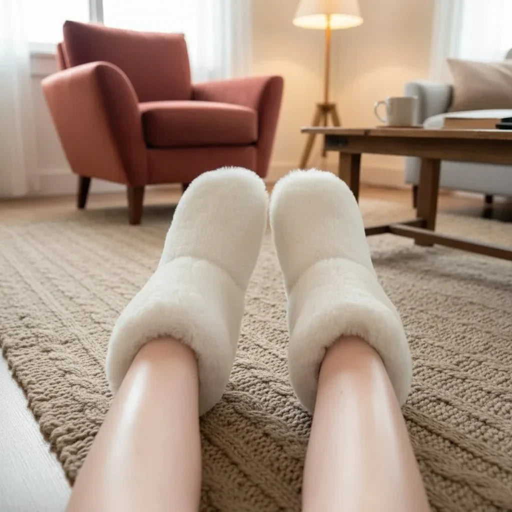 Puschina | Zapatillas de casa mullidas con forro polar y suela acolchada