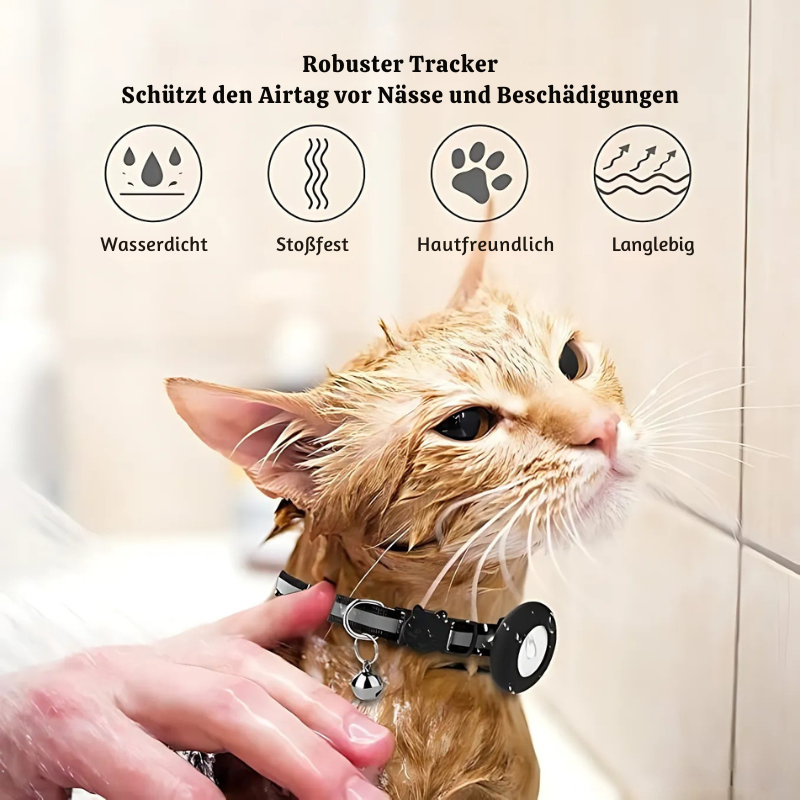 PawTrace | Collare con localizzatore GPS per cani e gatti, impermeabile IP67, riflettente