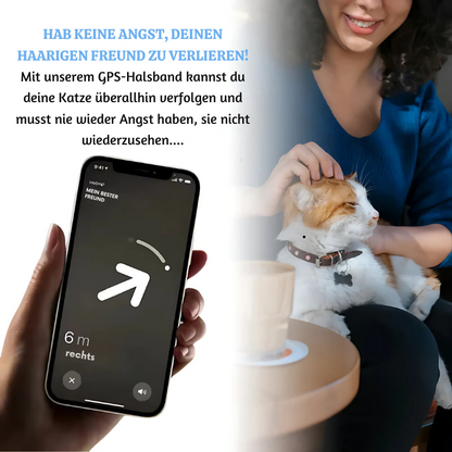PawTrace | Collare con localizzatore GPS per cani e gatti, impermeabile IP67, riflettente