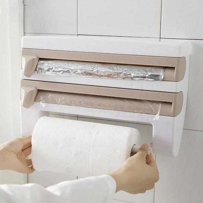 RollerRack Holder | Kitchen roll holder with foil cutter & storage space