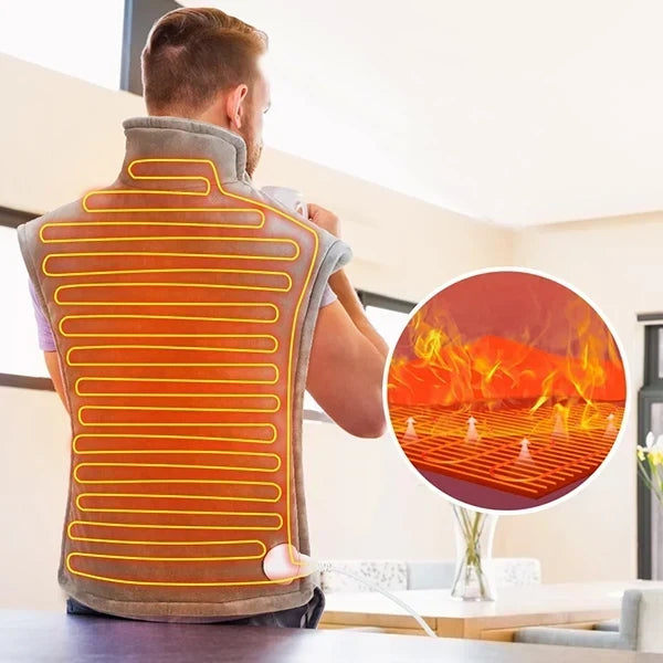 Kalana | Cuscino elettrico riscaldante con 10 livelli di calore e timer, tessuto morbido
