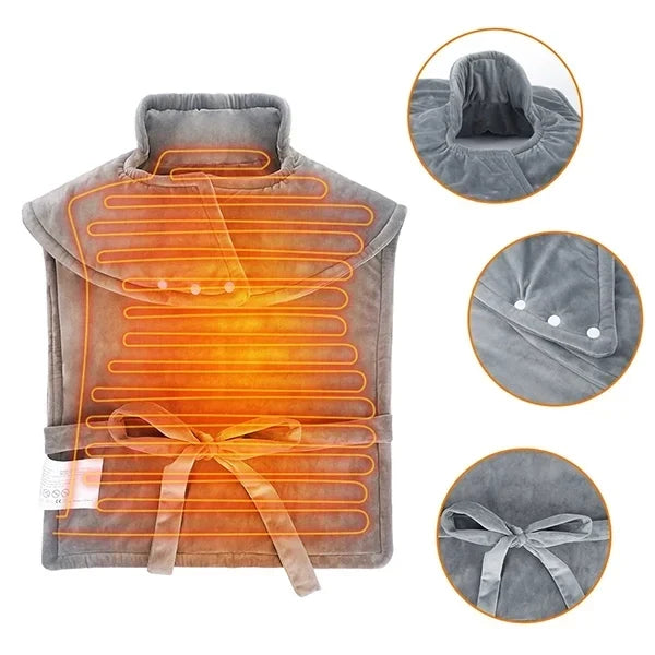 Kalana | Cuscino elettrico riscaldante con 10 livelli di calore e timer, tessuto morbido