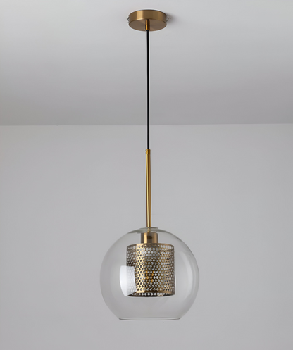HiveGlim - Geometric Glass Hanging Lamp with Honeycomb Design - Vintage Loft Lighting