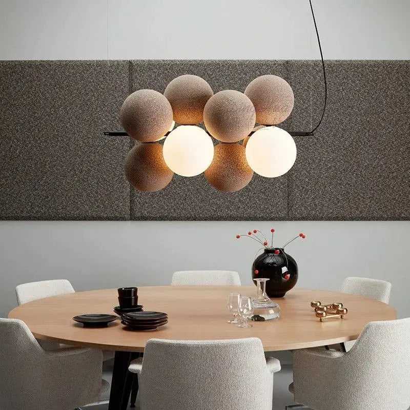 Lampada a sospensione LED Holly – Lampada a sfera moderna con design scultoreo per sala da pranzo e soggiorno