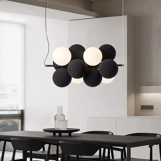 Lampada a sospensione LED Holly – Lampada a sfera moderna con design scultoreo per sala da pranzo e soggiorno