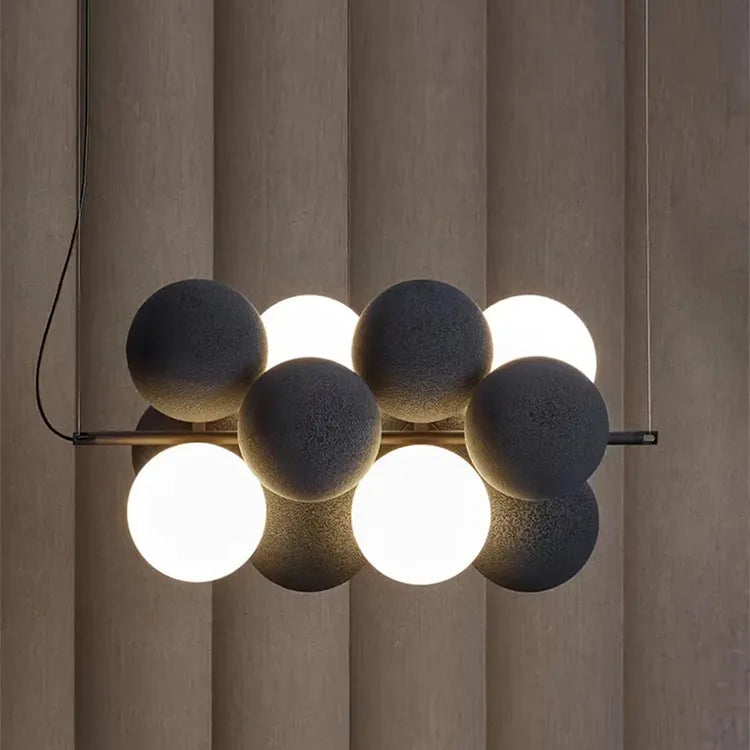 Lampada a sospensione LED Holly – Lampada a sfera moderna con design scultoreo per sala da pranzo e soggiorno
