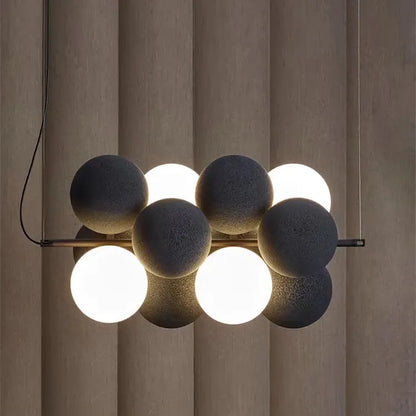 Lampada a sospensione LED Holly – Lampada a sfera moderna con design scultoreo per sala da pranzo e soggiorno