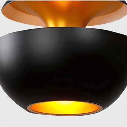 AppleGlow Lampada a sospensione – Artistica lampada a sospensione E27 in bianco e nero con design a sole