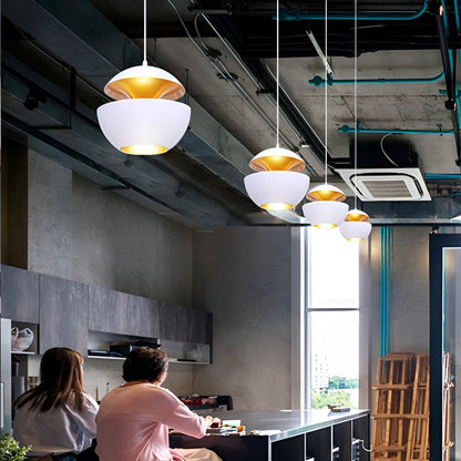 AppleGlow Lampada a sospensione – Artistica lampada a sospensione E27 in bianco e nero con design a sole