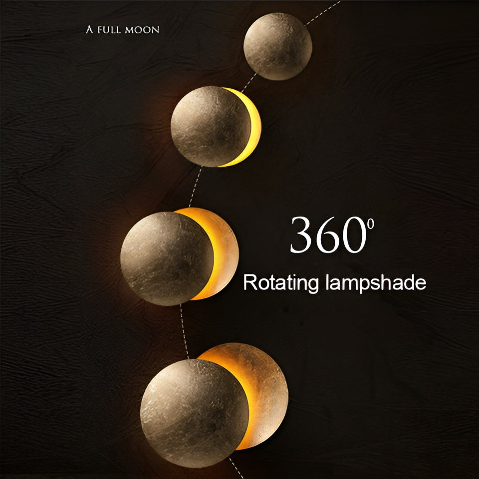 Lunara Halo | lampada da parete LED girevole a 360° con luce ambientale
