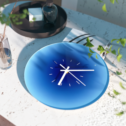 Solvyn Glow | Hangtalan, kerek üveg falióra színátmenettel