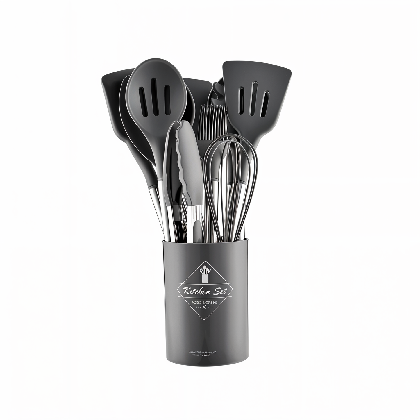 Küora Seti | 12-Piece Silicone Cooking Utensil Set Heat-Resistant & Dishwasher Safe