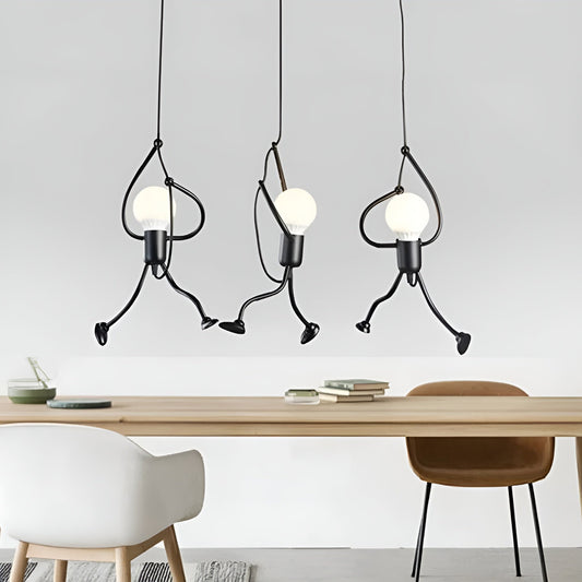 IronMan Glow – Stravagante lampada a sospensione in ferro E27 per un arredamento creativo