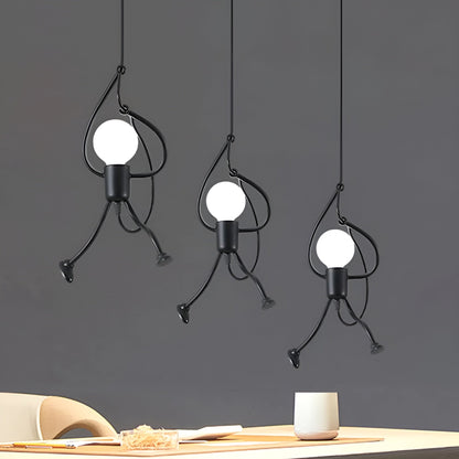IronMan Glow – Stravagante lampada a sospensione in ferro E27 per un arredamento creativo
