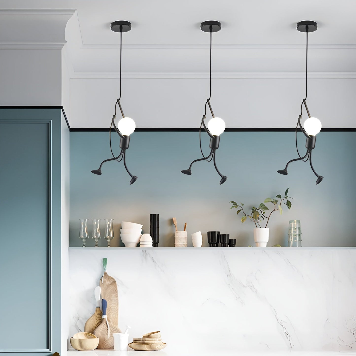 IronMan Glow – Stravagante lampada a sospensione in ferro E27 per un arredamento creativo