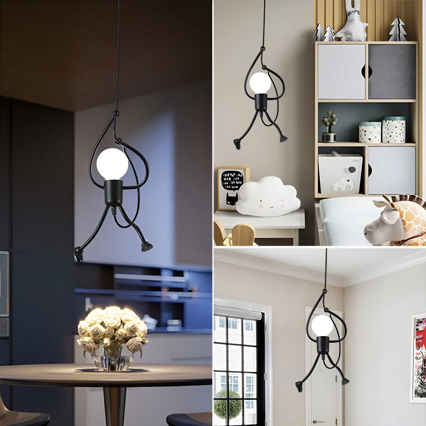 IronMan Glow – Stravagante lampada a sospensione in ferro E27 per un arredamento creativo
