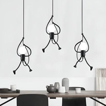 IronMan Glow – Stravagante lampada a sospensione in ferro E27 per un arredamento creativo