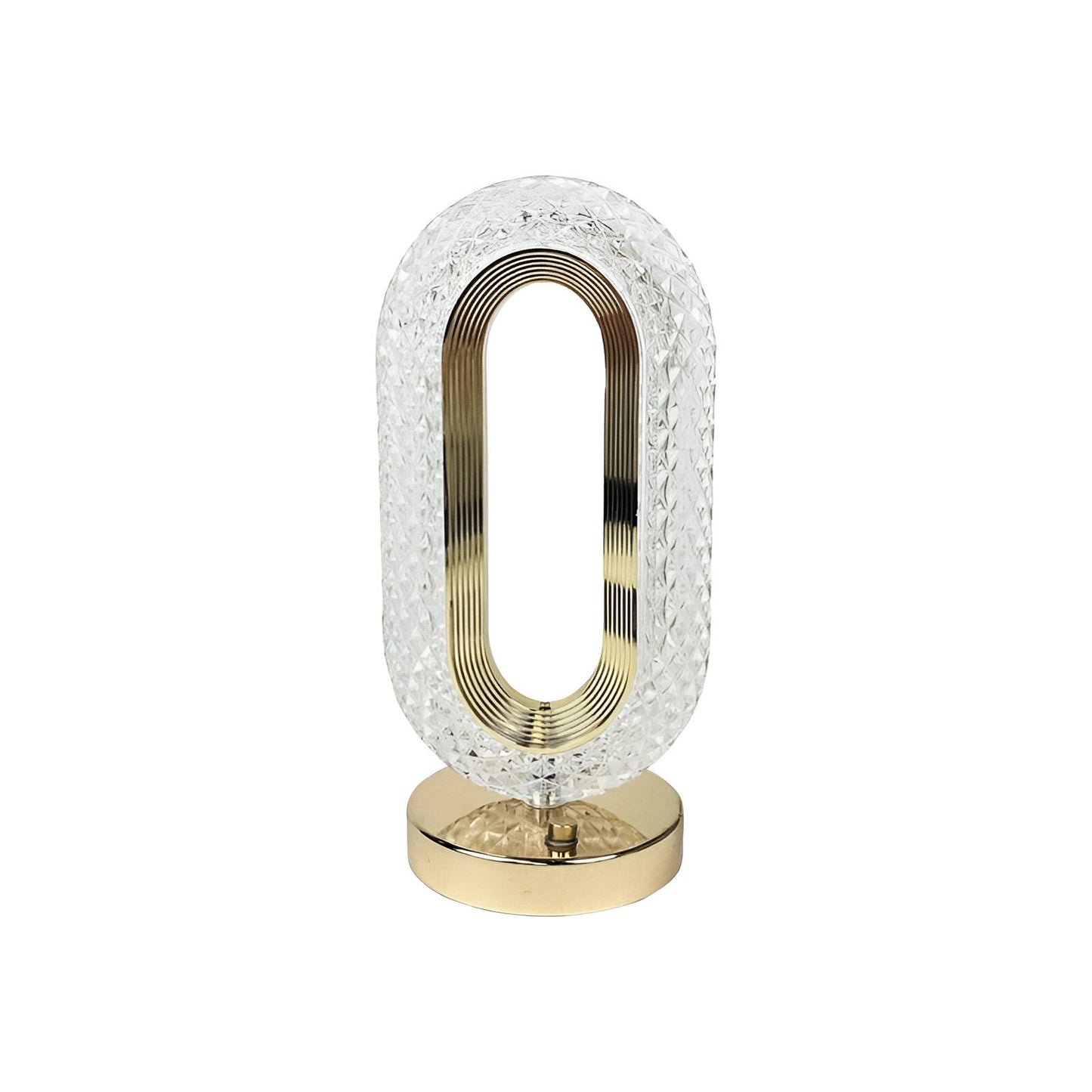 Lampada da tavolo Crystal | Design ovale LED | Ricaricabile e dimmerabile al tocco | Lampada di cristallo di lusso