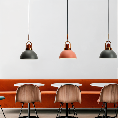LumiMacaron Lampe | Skandinavischere Metall-Pendelleuchte mit LED, modernes Macaron-Design