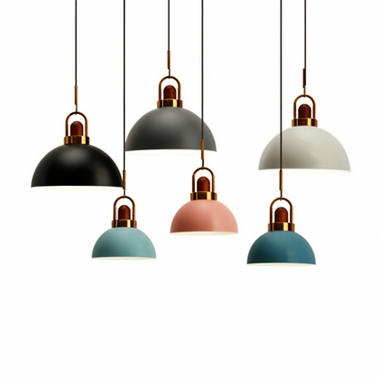 LumiMacaron Lampe | Skandinavischere Metall-Pendelleuchte mit LED, modernes Macaron-Design