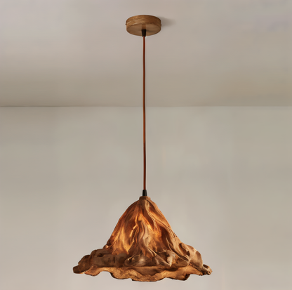 Cirenna | Lampada a sospensione artistica in resina sintetica dal design vulcanico