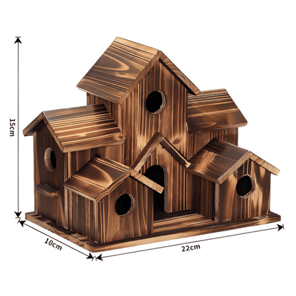 Hanging Wooden Birdhouse | Weatherproof | For Garden & Balcony