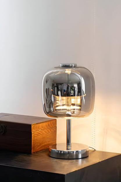 Gleam Lampada | Vetro grigio fumo & dimmerabile | Luce LED alimentata via USB con stile