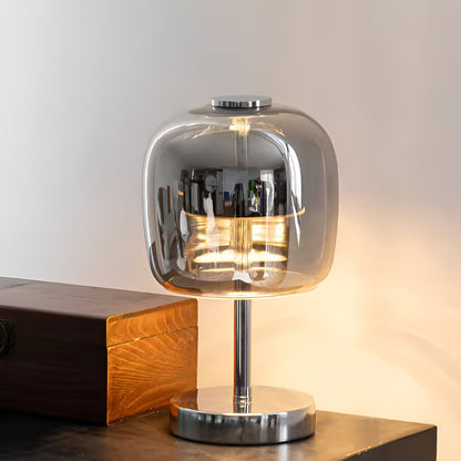 Gleam Lampada | Vetro grigio fumo & dimmerabile | Luce LED alimentata via USB con stile