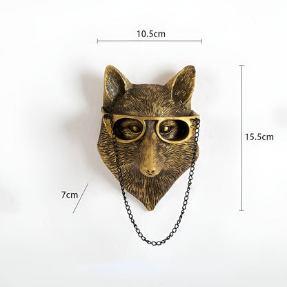 Golden Head | Multifunktionaler Wandhaken – Dekorative Wandaufbewahrung