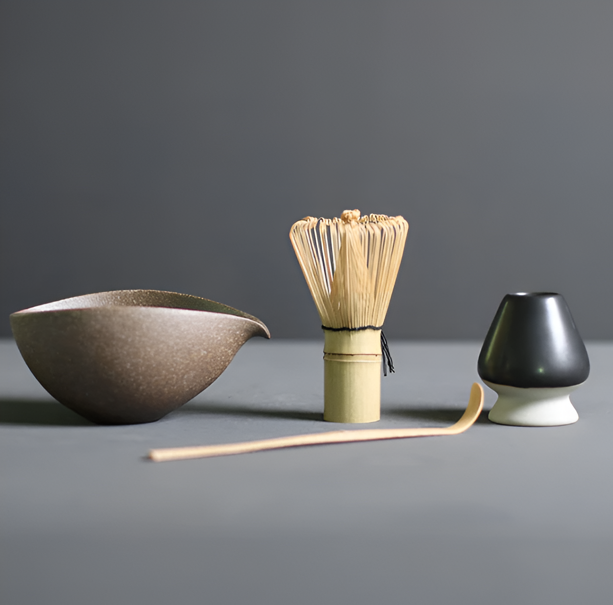 Chashiro Set | 4-Piece Matcha Set Made of Bamboo and Ceramic in Japanese Style
