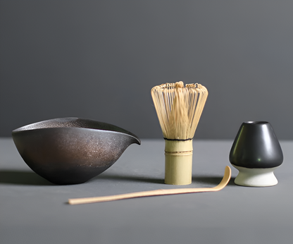 Chashiro Set | 4-Piece Matcha Set Made of Bamboo and Ceramic in Japanese Style