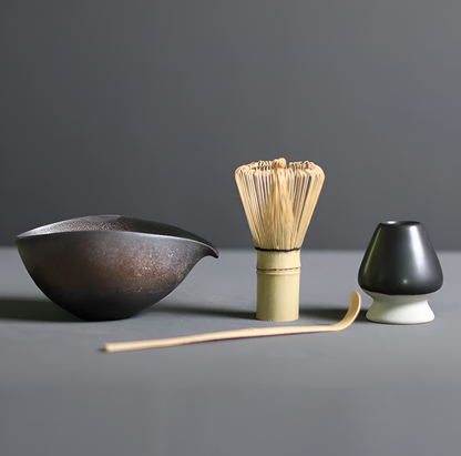 Chashiro Set | 4-Piece Matcha Set Made of Bamboo and Ceramic in Japanese Style