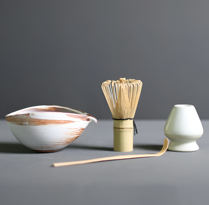 Chashiro Set | 4-Piece Matcha Set Made of Bamboo and Ceramic in Japanese Style