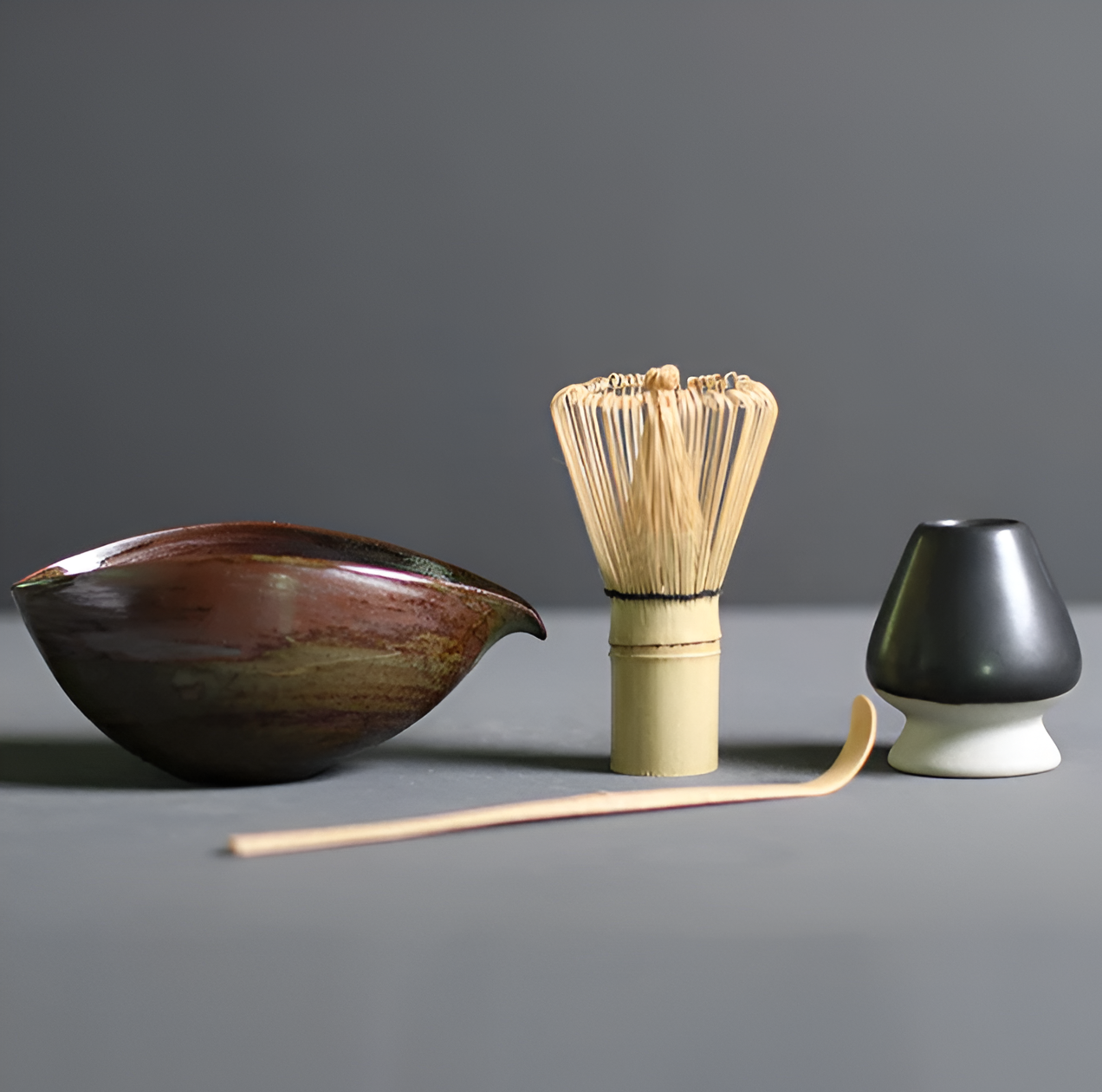 Chashiro Set | 4-Piece Matcha Set Made of Bamboo and Ceramic in Japanese Style