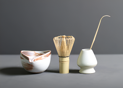 Chashiro Set | 4-Piece Matcha Set Made of Bamboo and Ceramic in Japanese Style
