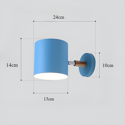 MacaronRay Applique da parete | Testa lampada regolabile | Design scandinavo pastello