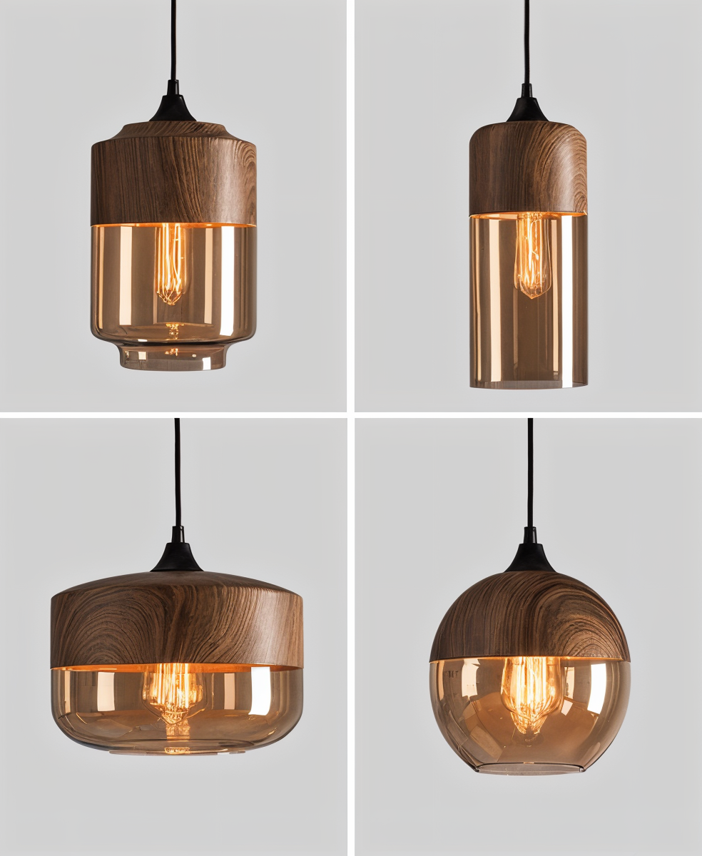 Nordic Gleam – Lampada a sospensione in vetro retrò moderna in stile loft