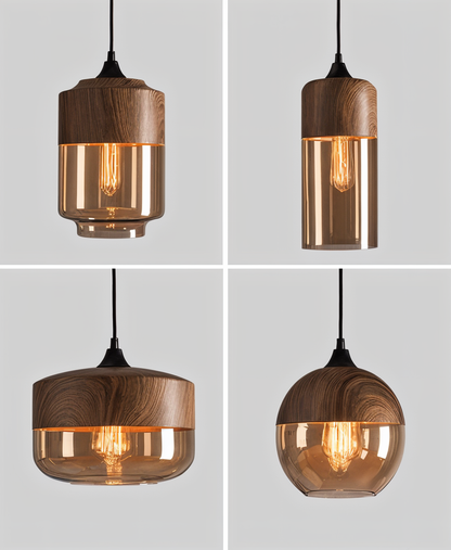 Nordic Gleam – Lampada a sospensione in vetro retrò moderna in stile loft