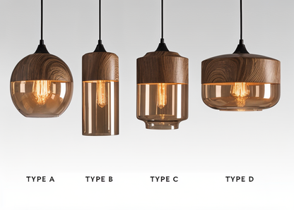 Nordic Gleam – Lampada a sospensione in vetro retrò moderna in stile loft