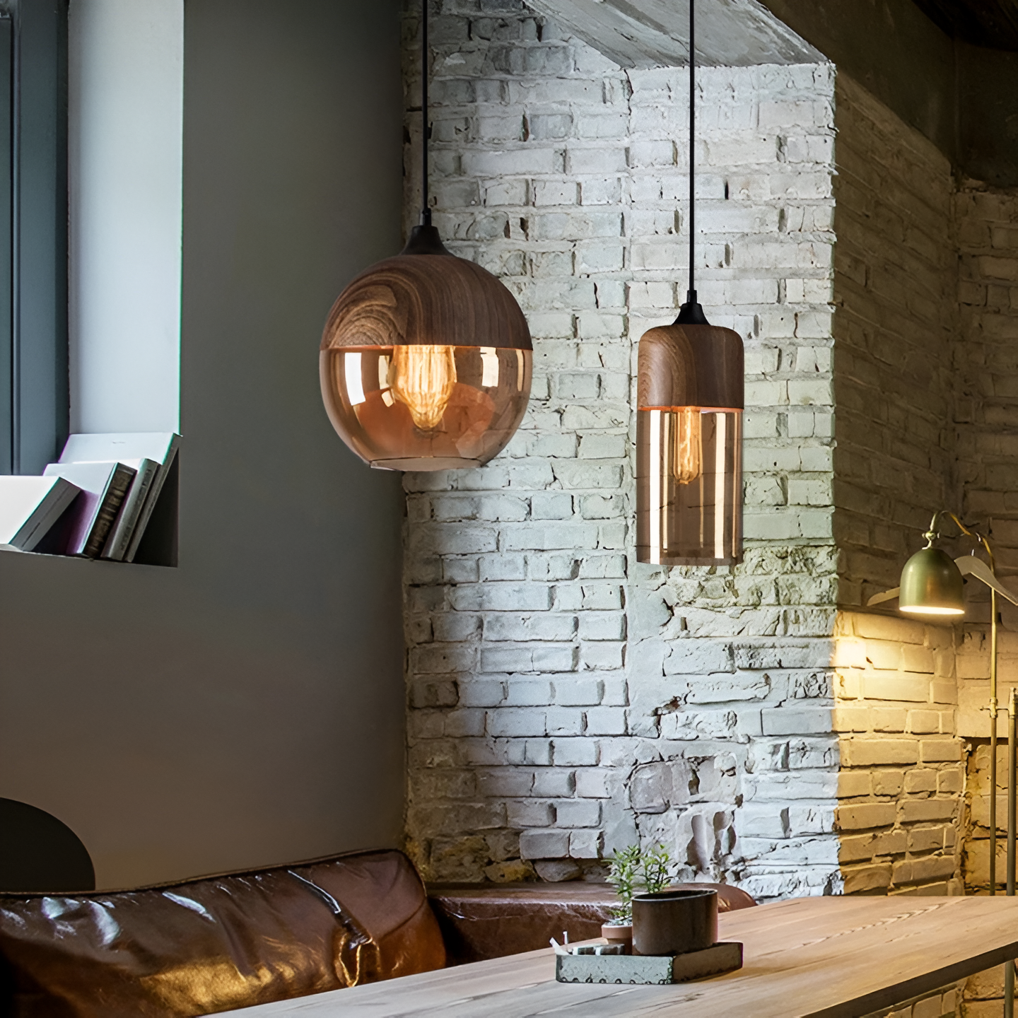 Nordic Gleam – Lampada a sospensione in vetro retrò moderna in stile loft