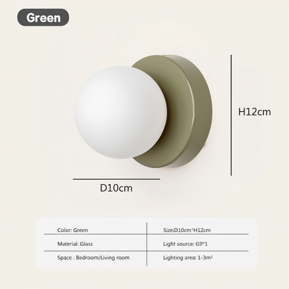 PearlPop Applique da parete | Vetro bianco & metallo | Luce LED bianco caldo | Illuminazione da parete elegante