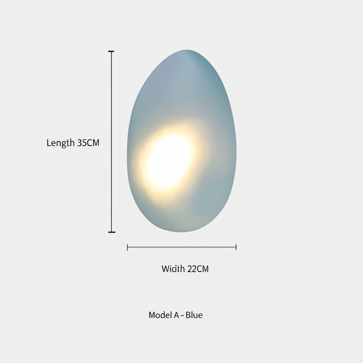 PebbleHue WallLight | Lampada da parete in vetro LED | Design scandinavo e luce calda bianca