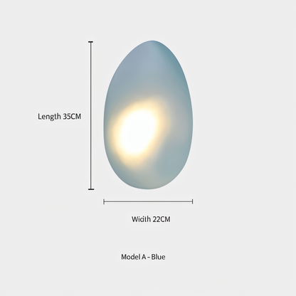 PebbleHue WallLight | Lampada da parete in vetro LED | Design scandinavo e luce calda bianca