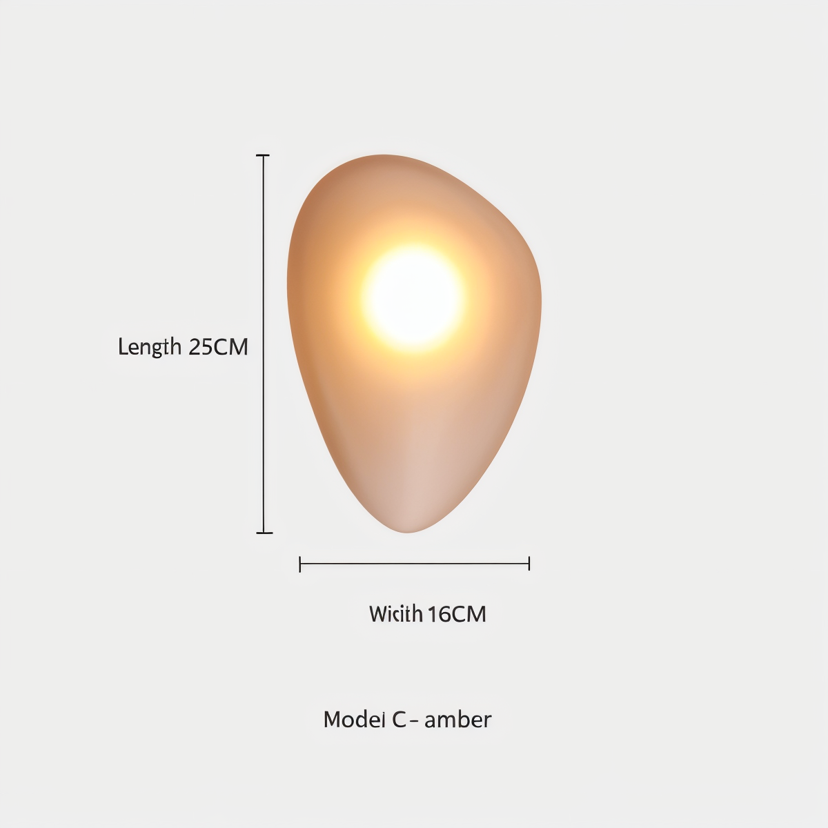 PebbleHue WallLight | Lampada da parete in vetro LED | Design scandinavo e luce calda bianca