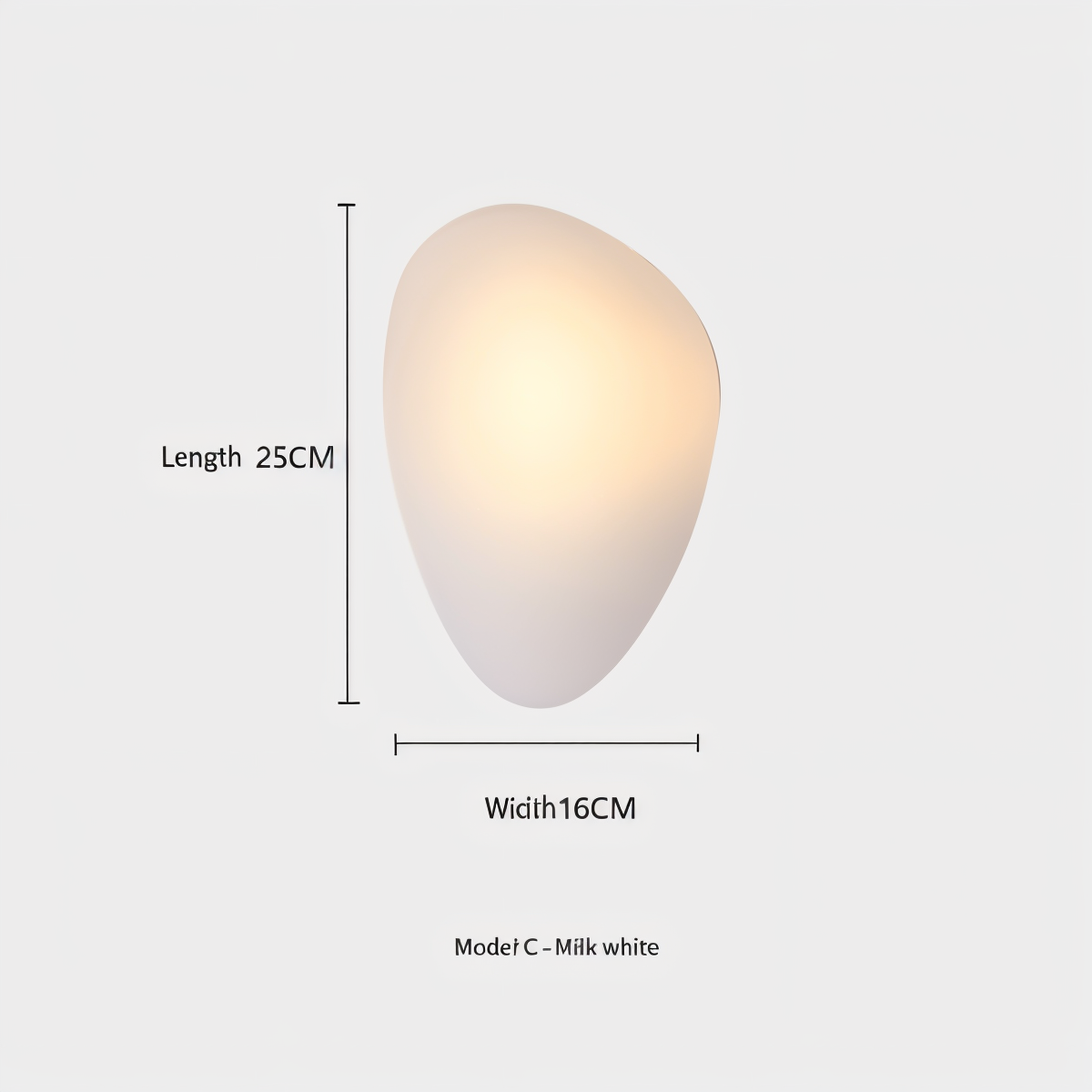 PebbleHue WallLight | Lampada da parete in vetro LED | Design scandinavo e luce calda bianca