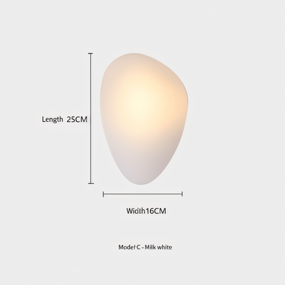 PebbleHue WallLight | Lampada da parete in vetro LED | Design scandinavo e luce calda bianca
