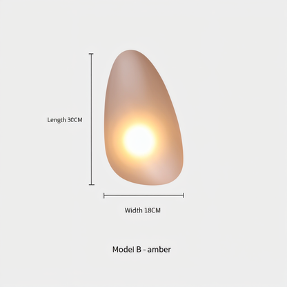 PebbleHue WallLight | Lampada da parete in vetro LED | Design scandinavo e luce calda bianca