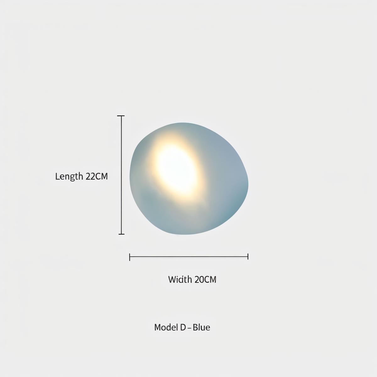 PebbleHue WallLight | Lampada da parete in vetro LED | Design scandinavo e luce calda bianca
